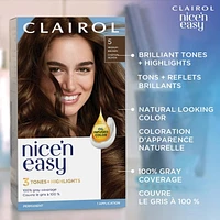 Coloration permanente Clairol Nice'n Easy Couverture Des Cheveux Gris À 100