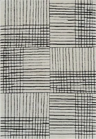 Rug Branch Domus Abstract Indoor Area Rug, Cream Black, Modern - Living Room, Bedroom, Dining Room, and Kitchen<br>