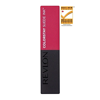 Rouge à lèvres Revlon ColorStay Suede Ink, léger et mat avec vitamine E, 2,55 g, 1 rouge à lèvres 8 H. Couleur vive et mate.