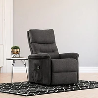 Elsie Espresso Upholstered Power Lift Chair with Wired Remote