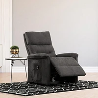 Elsie Espresso Upholstered Power Lift Chair with Wired Remote