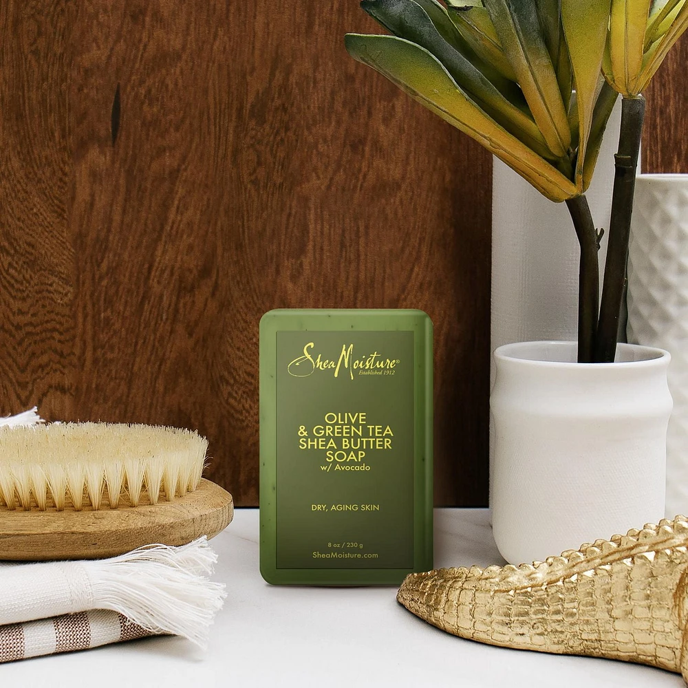 SheaMoisture Olive and Green Tea Bar Soap, 227 g