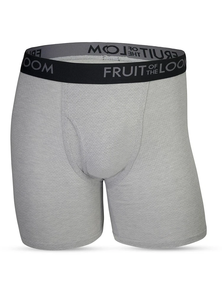 Fruit of the Loom Men's Breathable Boxer Brief, 3-pack