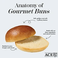 ACE® Bakery Classic Gourmet Buns, 4 buns, 296 g total