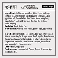 ACE® Bakery Classic Gourmet Buns, 4 buns, 296 g total