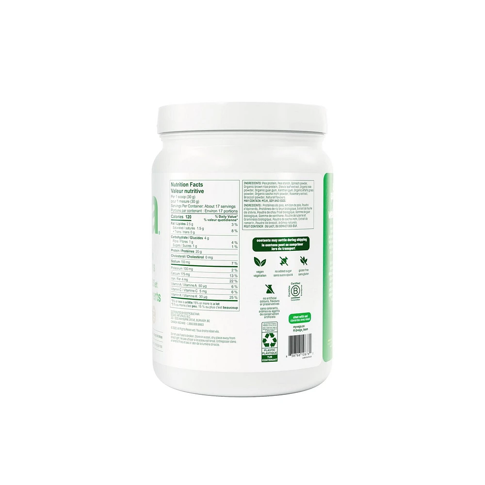 Vega Protein & Greens Plant-Based Protein Powder, Coconut Almond, 18 Servings, 518g