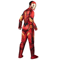 MARVEL Adult Iron Man Costume - Padded Jumpsuit and 3D Plastic Mask