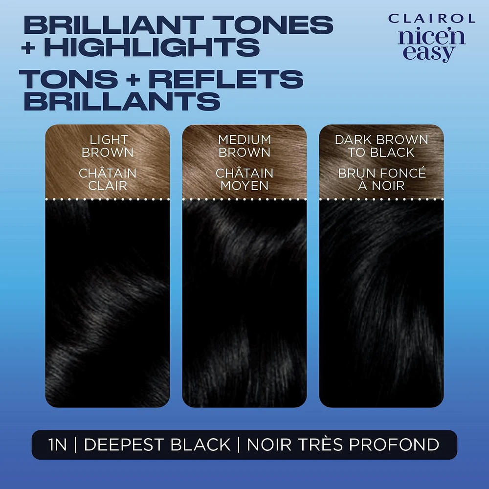 Coloration permanente Clairol Nice'n Easy Couverture Des Cheveux Gris À 100
