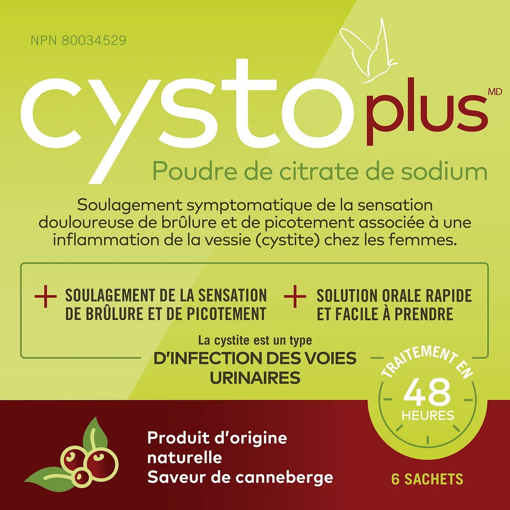 Cystoplus – Poudre de citrate de sodium 6 sachets