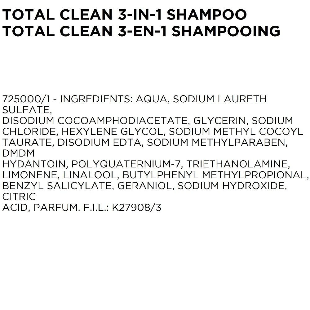 L'Oréal Paris Men Expert, Total Clean, Shampoing 3 en 1, 89 Ml 89 ml