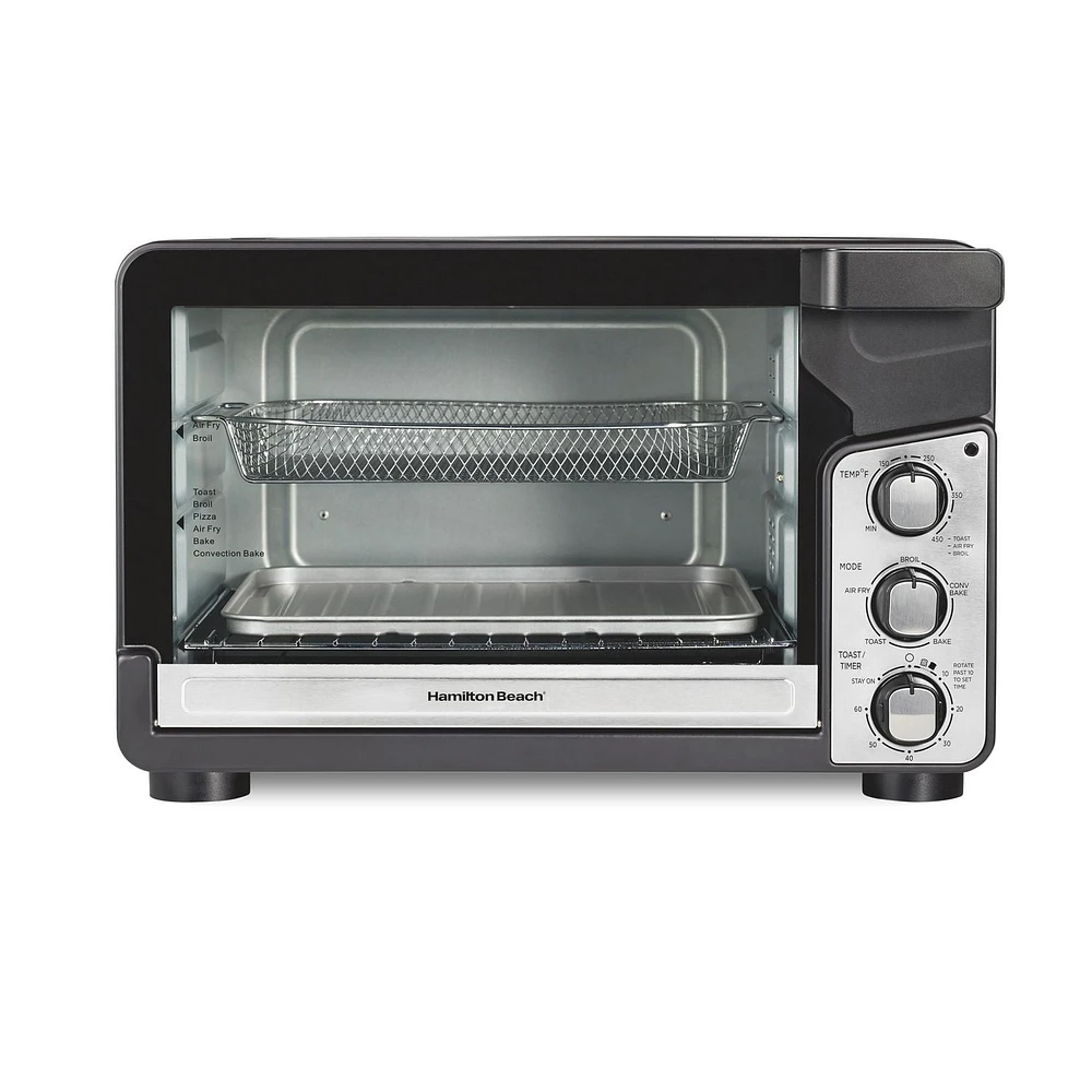 Hamilton Beach Easy View XL Toaster Oven with Sure-Crisp Air Fry 31460C, 6 Slice