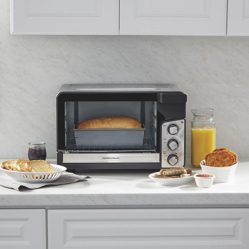 Hamilton Beach Easy View XL Toaster Oven with Sure-Crisp Air Fry 31460C, 6 Slice