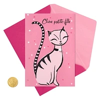 Hallmark Birthday Card for Granddaughter (Pink Cat)