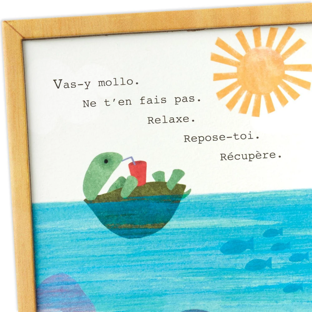 Hallmark Get Well Soon Card (Turtle Floating)