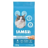 Nourriture sèche pour chats adultes IAMS PROACTIVE HEALTH Poids santé avec poulet 1,59 - 7,26 kg
