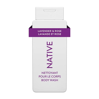 Native – Nettoyant pour le corps lavande et rose sans sulfate – 532 mL