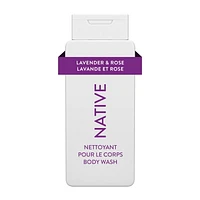 Native Natural Body Wash, Lavender & Rose, Sulfate Free, Paraben Free