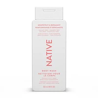 Native Natural Body Wash, Grapefruit & Bergamot, Sulfate Free, Paraben Free