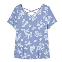 George Women's Plus Lattice Back Tee, Sizes 1X-4X