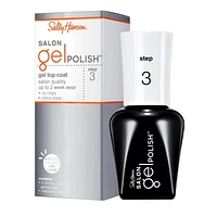 Sally Hansen Vernis de finition Salon Gel Polish™, Résultats de salon en 3 étapes, couleurs vibrantes, anti-éclats, jusqu'à 2 semaines de tenue Manucure en gel à domicile
