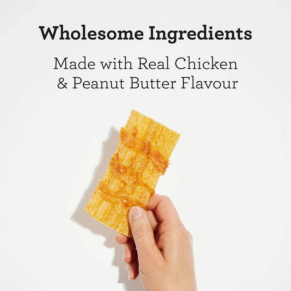 DreamBone Chicken Wrapped Wavy Peanut Butter Chips 5ct, 75g, DreamBone Chicken Wrapped Wavy Peanut Butter Chips 5ct, 75g Rawhide Free