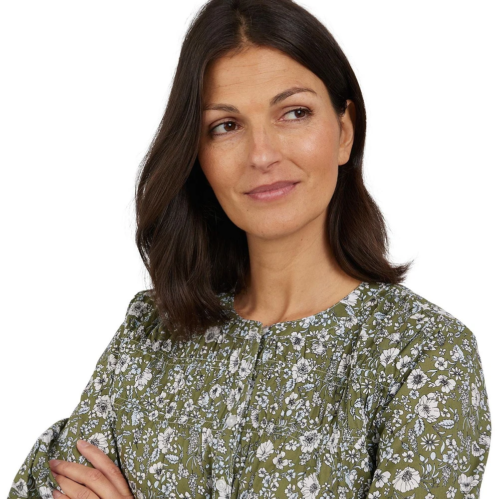 CHAPS LS YOKE BLOUSE