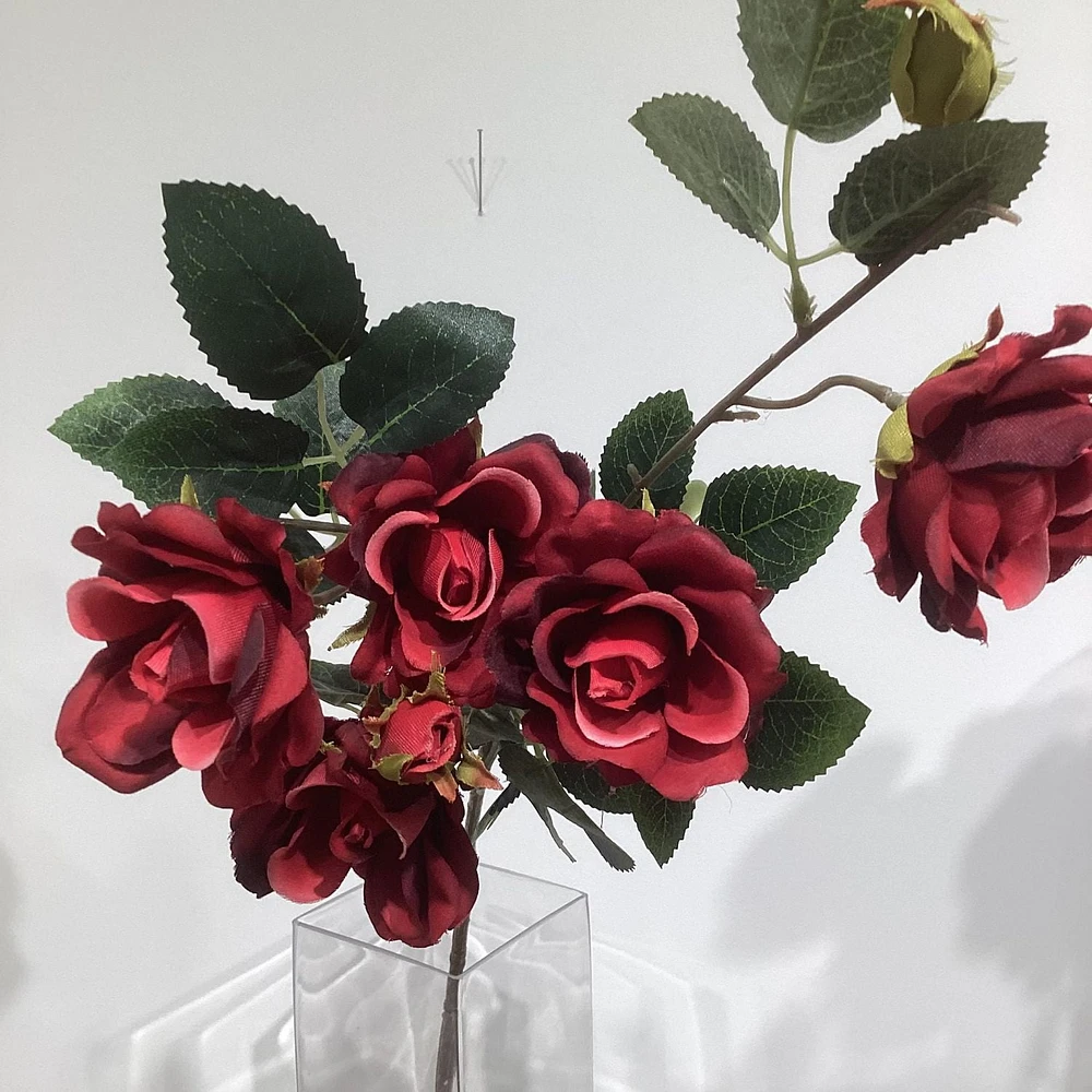 RED ROSE SPRAY, ARTIFICIAL FLOWERS