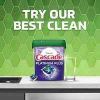 Cascade Platinum Dishwasher Pods, Dish Detergent ActionPacs, Fresh, 75CT