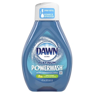 Dawn Platinum Powerwash Dish Spray, Dish Soap, Apple Scent Refill, 473ML