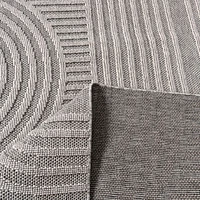 Rug Branch Hogar Abstract Indoor Outdoor Area Rug, Grey Cream, Modern - Living Room, Bedroom, Dining Room, and Kitchen