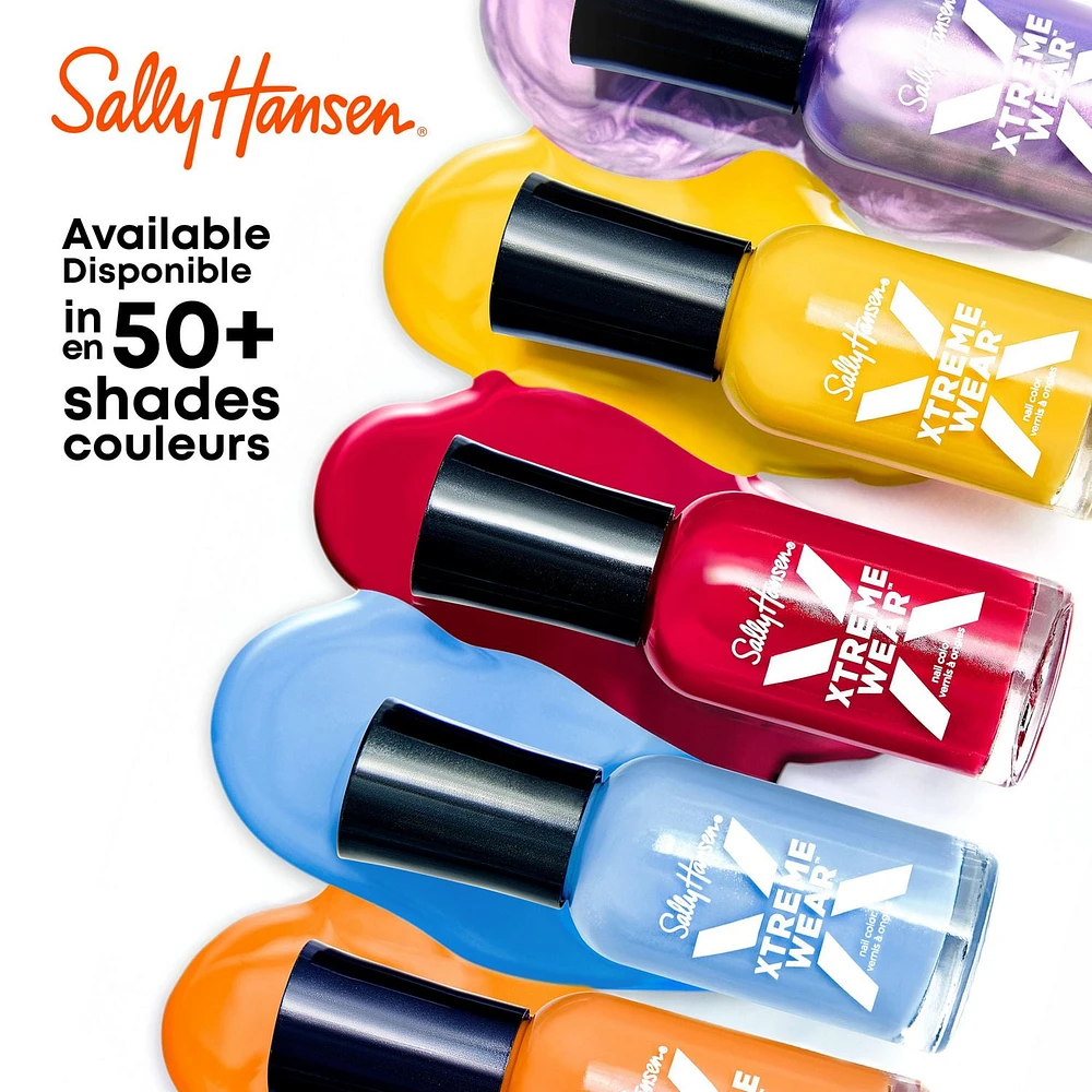 Sally Hansen - Vernis à ongles Xtreme Wear™, tenue et une brillance extrêmes, longue durée, résistante aux éclats, à la décoloration, et est hydrofuge Brillance & protection extrêmes