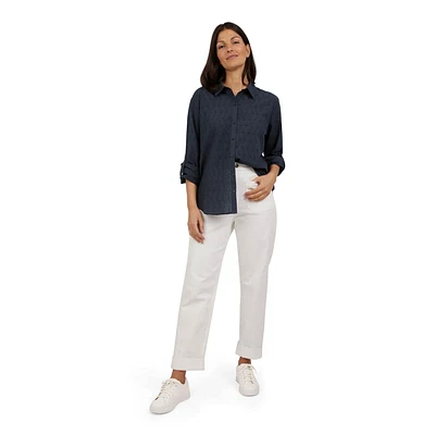 CHAPS EYELET SHIRT, CHAPS EYELET SHIRT