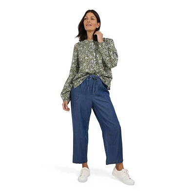 CHAPS LS YOKE BLOUSE