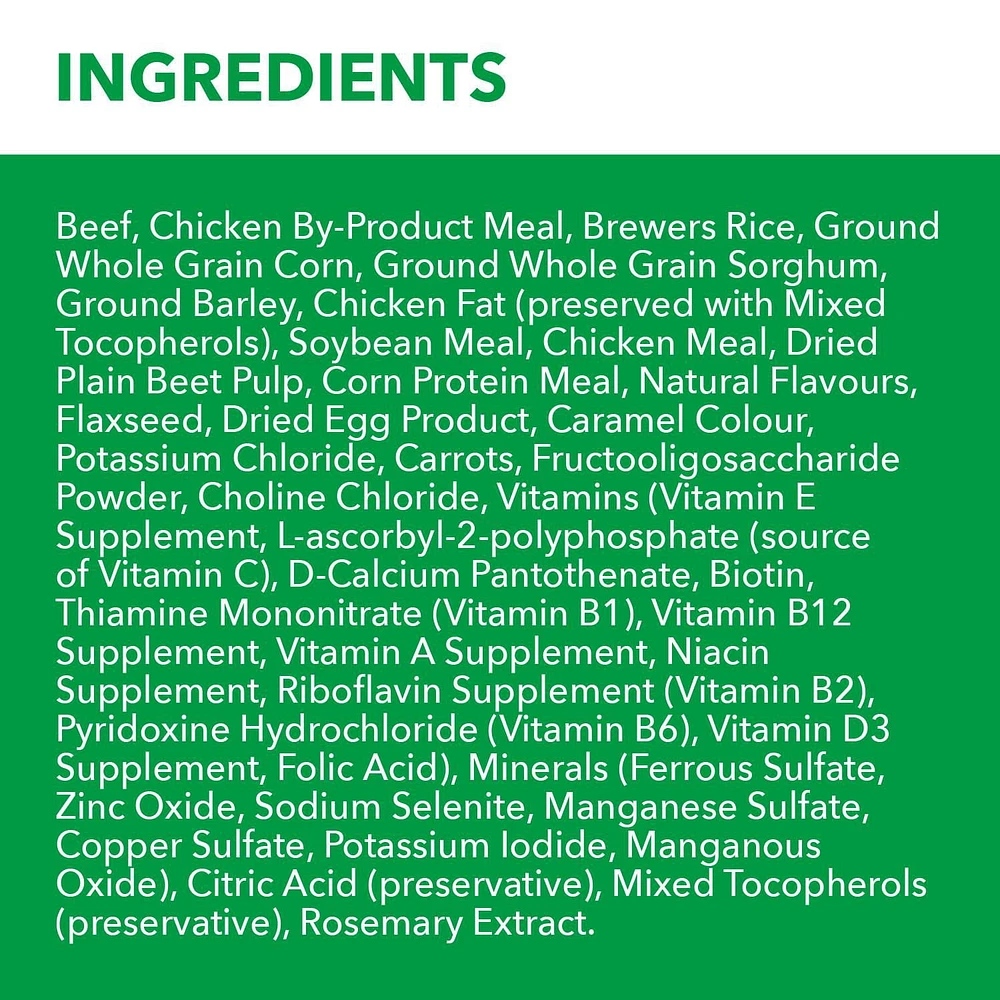 Iams Proactive Health Minichunks Beef & Rice Recipe Adult Dry Dog Food, 3.18-13.61kg