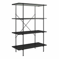 Wainwright 4 Shelf Bookcase, Black Oak