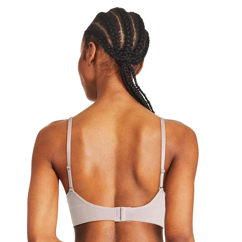Soutien-gorge léger côtelé avec encolure en V George pour femmes Tailles P-TTG