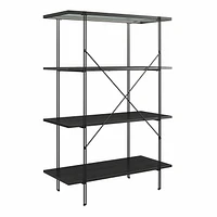 Wainwright 4 Shelf Bookcase, Black Oak