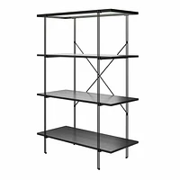 Wainwright 4 Shelf Bookcase, Black Oak