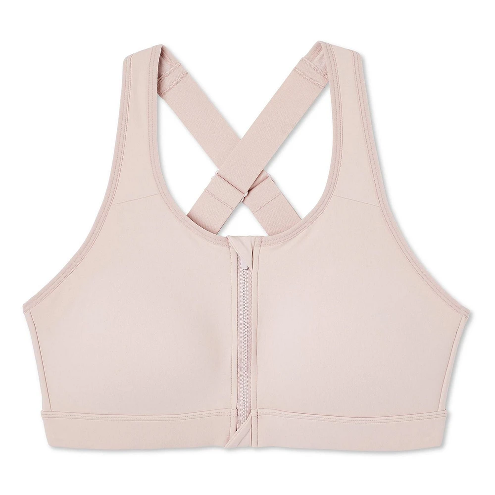 Soutien-gorge zippé sur le devant Athletic Works pour femmes