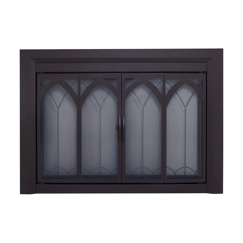 Pleasant Hearth CI-3501BL Collin Collection Fireplace Glass Door - Medium