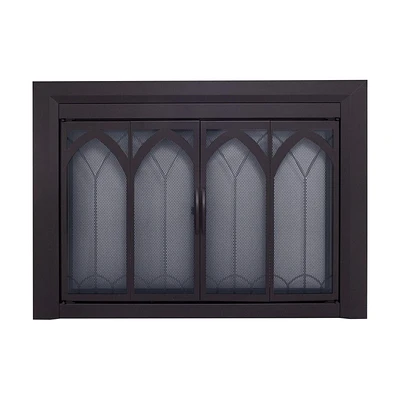 Pleasant Hearth CI-3501BL Collin Collection Fireplace Glass Door - Medium