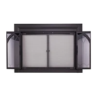 Pleasant Hearth CI-3501BL Collin Collection Fireplace Glass Door - Medium