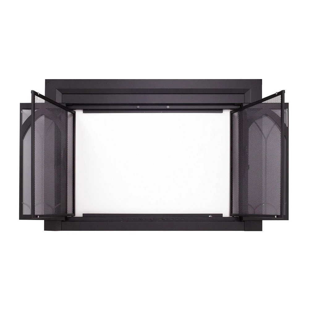 Pleasant Hearth CI-3501BL Collin Collection Fireplace Glass Door - Medium