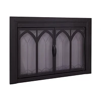 Pleasant Hearth CI-3501BL Collin Collection Fireplace Glass Door - Medium