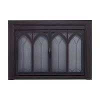 Pleasant Hearth CI-3502BL Collin Collection Fireplace Glass Door - Large