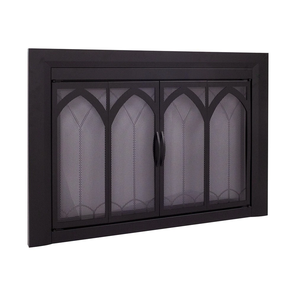 Pleasant Hearth CI-3502BL Collin Collection Fireplace Glass Door - Large