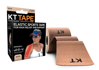 KT TAPE Original Beige Therapeutic Kinesiology Elastic Sports Tape, 20 Strips