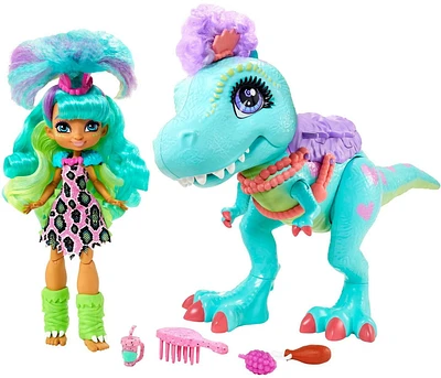 Cave Club Rockelle & Tyrasaurus Doll & Figure