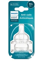Philips Avent Anti-colic Baby Bottle Flow 2 Nipple, 2 pack, SCY762/02, 2pk Philips Avent Anti-colic Nipples
