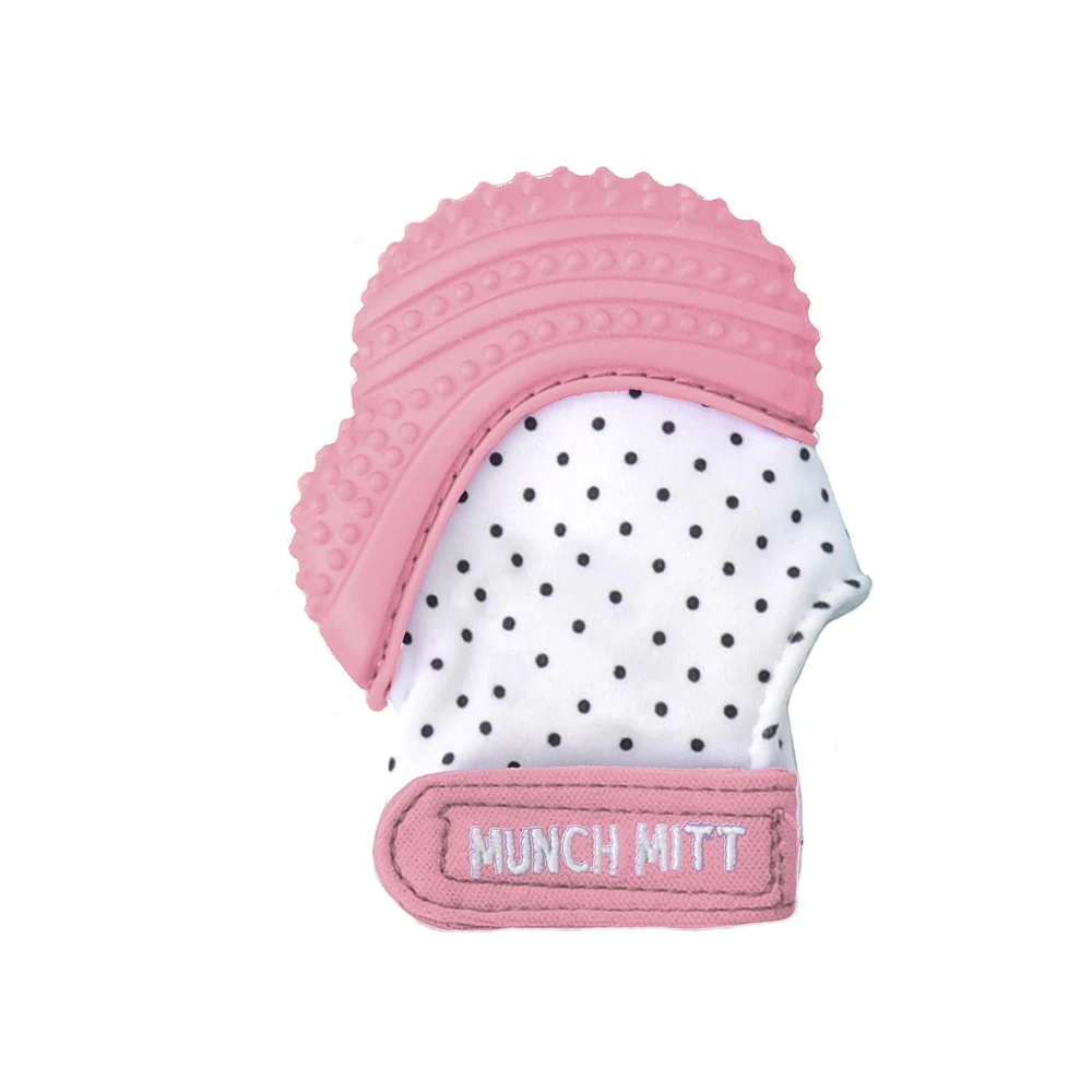 Munch Mitt - Pink Polka Dots